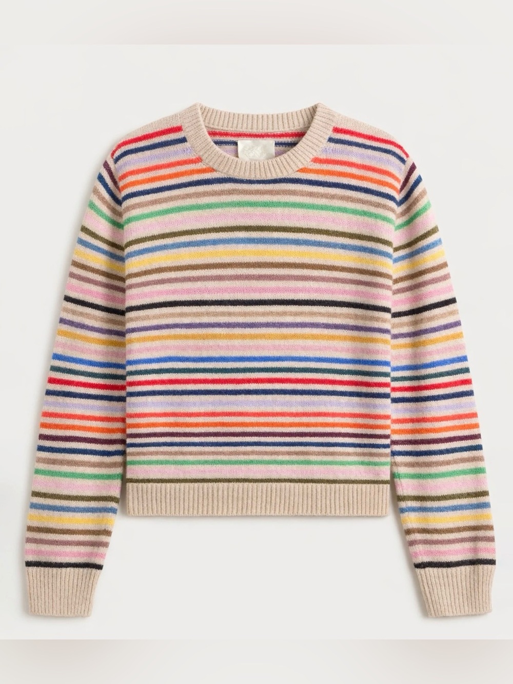 Suzi Kondi 100% Cashmere Kismet Sweater Rainbow Stripe